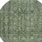 Homeroots 8' Artichoke Green And Black Round Damask Washable Indoor Outdoor Area Rug 605093 - alternate 5