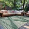 World Rug Gallery Contemporary Geometric Stripe Weather Resistant Reversibleindoor/Outdoor Rug 7ft 10in x 10ft Green WR109GREEN8X10 - alternate 1