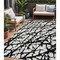 Homeroots 5' X 8' Black And Ivory Abstract Washable Indoor Outdoor Area Rug 614318 - alternate 1