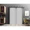 Sartodoors Slab Barn Door Panel, Planum 0017 Matte Grey and Aluminum Strips, Sturdy Finished Flush Modern Door PLANUM0017S-GRE-32 - alternate 1