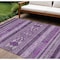 Homeroots 9' X 12' Purple Eggplant And Gray Southwestern Washable Indoor Outdoor Area Rug 582846 - alternate 1