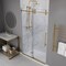 Anzzi 48in x 76in Frameless Shower Door with Sliding in Brushed Gold with Tsunami Tempered Clear Glass SD-FRLS06101BG - alternate 5