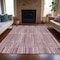 Homeroots 3' X 5' Blush And Ivory Striped Washable Indoor Outdoor Area Rug 631527 - alternate 2