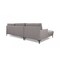 Homeroots Gray 100% Polyester Stationary L Shaped Two Piece Sofa And Chaise 473586 - alternate 1