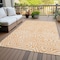 Homeroots 10' X 14' Peach And Ivory Abstract Washable Indoor Outdoor Area Rug 598997 - alternate 4