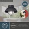 Vaxcel Harwich Black Coastal Barn Dome Outdoor Flush Mount Ceiling Light Clear Glass T0142 - alternate 2