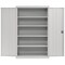Sandusky Lee Shelving Storage Cabinet, 72 in H, 46 in W, 24 in D, Recessed Pull, Keyed, Gray, 4 Shelves EA4R462472-05 - alternate 4