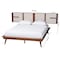 Baxton Studio Elvina Mid-Century Transitional Ash Walnut Wood Queen Size Platform Bed with Built-In Shelves 253-13903-9803-ZORO - alternate 4