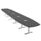 Skutchi Designs Arc Boat Conference Table With Power, 48 in W, 264 in L HAR-ABOT-48X264-T-WA7949-ESIL - alternate 1