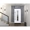 Vdomdoors Steel Door Deux 5755 Gray Graphite Transom Window Stainless Inserts Single Modern Painted-W36xH80+1 DEUX5755EXD-GRE-W36 x H80+16-Left-hand Inswing - alternate 2
