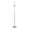 Homeroots 66" Brass Adjustable Torchiere Floor Lamp With Clear Glass Cylinder Shade 523380 - alternate 5