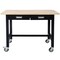 Wrightmaster 48 in. x 20 in. 2-Drawer Black Steel Workbench with 550 lb Capacity and Locking Casters ZR-60406 - alternate 4
