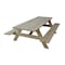 Homeroots 94" Natural Solid Wood Outdoor Picnic Table 525003 - alternate 5