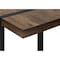 Homeroots 47" Brown and Black Wood and Metal Distressed Sled Console Table With Shelf 489744 - alternate 4