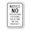 Signmission Notice No Trespassing Loitering Soliciting On This Aluminum, 18" H, A-1824-24923 A-1824-24923 - alternate 1