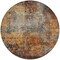 Homeroots 8' Copper Terra Cotta And Black Round Abstract Washable Indoor Outdoor Area Rug 606100 - alternate 3