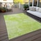 Homeroots 3' X 5' Artichoke Green And Lime Green Nautical Washable Indoor Outdoor Area Rug 581719 - alternate 3