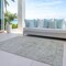 Homeroots 9' X 12' Pewter And Beige Floral Washable Indoor Outdoor Area Rug 604244 - alternate 4