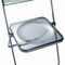 Leisuremod Lawrence Acrylic Folding Chair with Metal Frame, Transparent Black LF19TBL - alternate 6