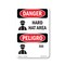 Signmission OSHA Danger Sign, Hard Hat Area Bilingual, 14in X 10in Aluminum, OS-DS-A-1014-VT-1292 OS-DS-A-1014-VT-1292 - alternate 1