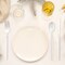 Smarty Had A Party Silver with White Handle Moderno Disposable Plastic Dinner Forks (240 Forks), 240PK 9320-SWF-CASE - alternate 1
