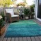 Homeroots 3' X 5' Teal Blue And Green Abstract Washable Indoor Outdoor Area Rug 618160 - alternate 3