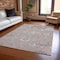 Homeroots 10' X 14' Taupe And Brown Floral Washable Indoor Outdoor Area Rug 609527 - alternate 3
