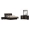 Homeroots Four Piece Wood Brown Solid Wood Bedroom Set With Mirror 343983 - alternate 1