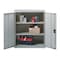Hirsh Storage Cabinet, 42 in H, 36 in W, 18 in D, Recessed Twist, Keyed, Light Gray, 2 Shelves 22003 - alternate 6