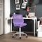 Homeroots Purple and White Adjustable Height Swivel Rolling Office Chair 568075 - alternate 5