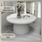 Leisuremod Dune Modern Round Side Table - Weather-Resistant Fiberstone Indoor/Outdoor Table DCT32W - alternate 3