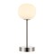 Jonathan Y Natalia 12.25" Modern Minimalist Iron Rechargeable Integrated Portable LED Table Lamp, Nickel/White JYL7108A - alternate 1