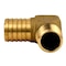 Water Source Heavy-Duty Hydrant Pipe Elbow, 3/4 x 1 in, MNPT x Barb, Brass HE7501NL - alternate 3