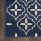 Homeroots 8' Ivory And Navy Blue Geometric Indoor Outdoor Runner Rug 572794 - alternate 4