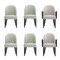 Manhattan Comfort Hillman Dining Side and Arm Chairs in Light Grey, PK6 4-DC087-LG - alternate 2