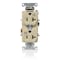Leviton Duplex Receptacle Outlet, 20A, Ivory, 125V WBR20-I - alternate 1
