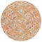Homeroots 8' Coral And Orange Round Geometric Washable Indoor Outdoor Area Rug 609132 - alternate 3