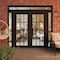 Vdomdoors Front Exterior Prehung Metal-Plastic Double Doors Clear Glass / MANUX 8355 Matte Black / Office Com MANUX8355DEXD-BLK-W16+72+16xH80+12-LH-I - alternate 3