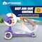 Outdoorcruiser Outdoor Cruiser 3-Wheel Kids Scooter, Lean-to-Steer, LED Wheels, Adjustable, Purple, Ages 3-8 OCKSPUR - alternate 5