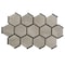 Apollo Tile Aureole 8.66 in. x 9.84 in. Matte Cloud Gray and Brown Porcelain Hexagon Wall and Floor Tile (8.07 sq ft/case) - 18 Sheets APLENC88CENA - alternate 6