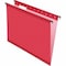 Pendaflex SureHook 1/5 Tab Cut Letter Recycled Hanging Folder, 8 1/2in x 11in, Red, Acid-free, Durable, 20PK 615215RED - alternate 1