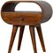 Homeroots 21" Chestnut Solid Wood Oval One Drawer Nightstand 722579 - alternate 1