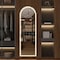 Simple Deluxe Arched Full Length Mirror with LED Lights, 60'x16' Floor Mirror with Stand, Body Floor Mirror with 3A88MIROGZ1660NWHT - alternate 1