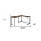 Homeroots 58" Brown and Black Wood and Metal Corner Computer Desk 489861 - alternate 5