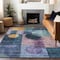 Homeroots 5' X 8' Blue Green And Copper Geometric Washable Indoor Outdoor Area Rug 604313 - alternate 3