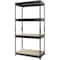 Hirsh 3800 Riveted Steel Shelving 4-Shelf Unit, 16D x 30W x 60H, Black 17125 - alternate 1