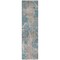 Homeroots 8' Runner Teal and Taupe Abstract Washable Non Skid Indoor Outdoor Runner Rug 564288 - alternate 4