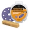 Powertec 5in 9 Holes Hook & Loop Assorted Sanding Disc, Zirconia, 80/120/220 Grit & Abrasive Cleaning Stick 45901ZN - alternate 1