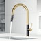 Vigo Greenwich Single-Handle Pull-Down Sprayer Kitchen Faucet in Matte Brushed Gold and Matte Black VG02029MBMGG - alternate 3