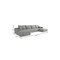 Homeroots 135" Gray Corduroy Modular Compression Foam Sofa With Ottoman And Toss Pillows 712947 - alternate 3